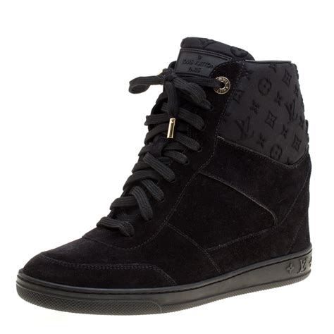 Louis Vuitton Black Monogram Embossed Suede .